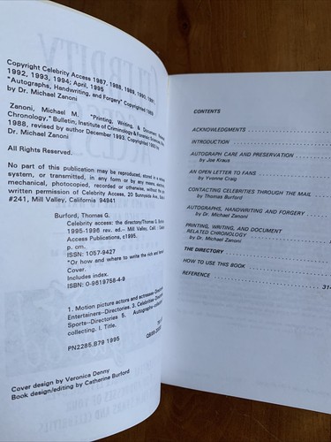 Celebrity Access The Directory How and Where to Write the Rich and Famous Book - Picture 3 of 7