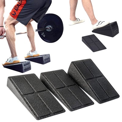3pcs Squat Wedge Block Adjustable Non-Slip Squat Deadlift Wedge Calf Stretcher^