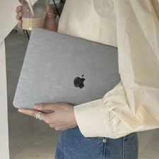 Cloth Patterned Gray Shell Case Cover For MacBook Air 13 15 MacBook Pro 14 16