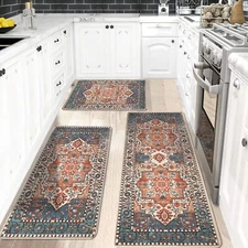 Vintage Kitchen Rug Sets 3 Piece With Runner Washable Kitchen Rug Sets Non Skid 