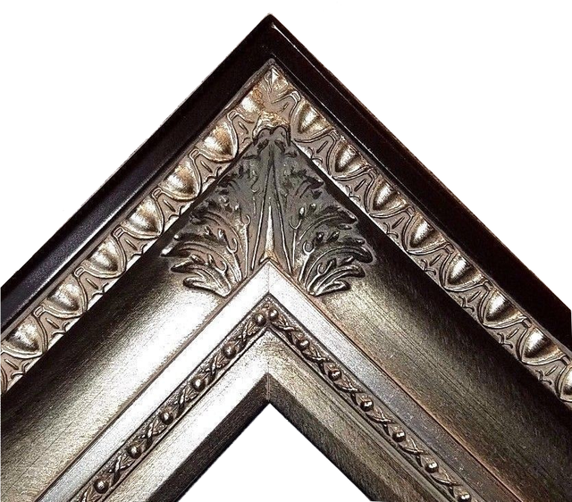 4.25" fancy Silver Leaf Ornate Oil Painting Wood Picture Frame 650S 30x40 36x48 eBay