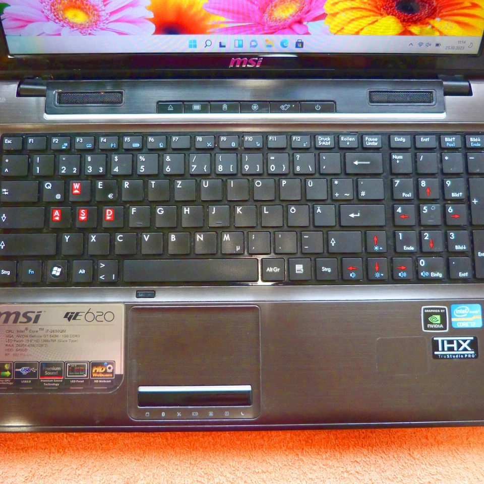 MSI GE620 15 Zoll l 8GB RAM NEU l Windows 11 SSD l QUAD i7 l GeForce USB3 HDMI - Bild 3 von 4