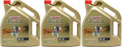 Castrol Edge Turbo Diesel 5W-40 Fluid Titanium (ex. FST) Motoröl 3x 5 = 15 Liter