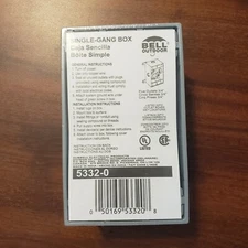Bell Outdoor Single-Gang Box 5332-0 Weatherproof Electrical Box