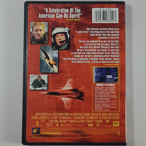 Behind Enemy Lines (DVD, 2002) Gene Hackman, Owen Wilson - Afbeelding 2 van 7