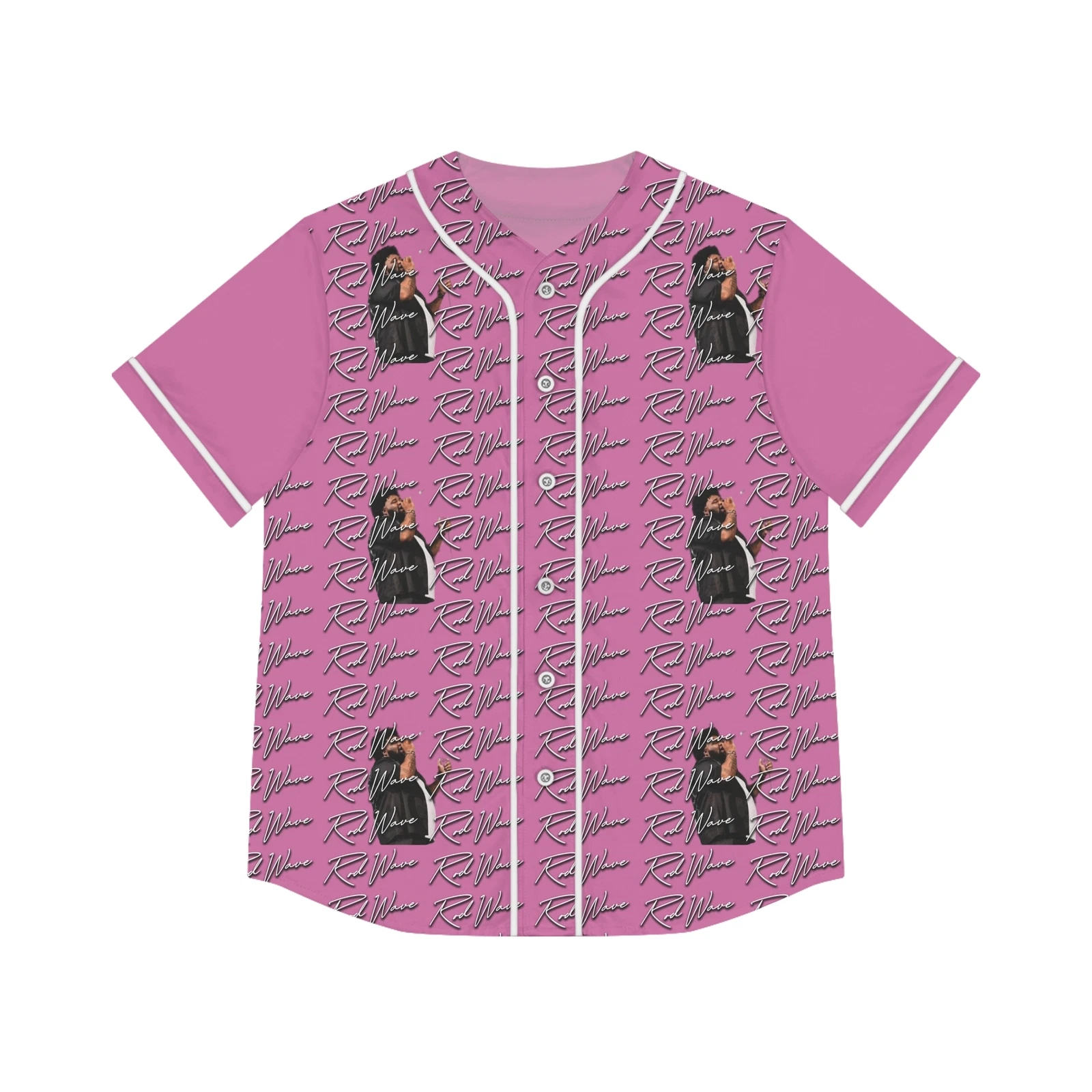 womens rod wave baseball jersey pink last lap