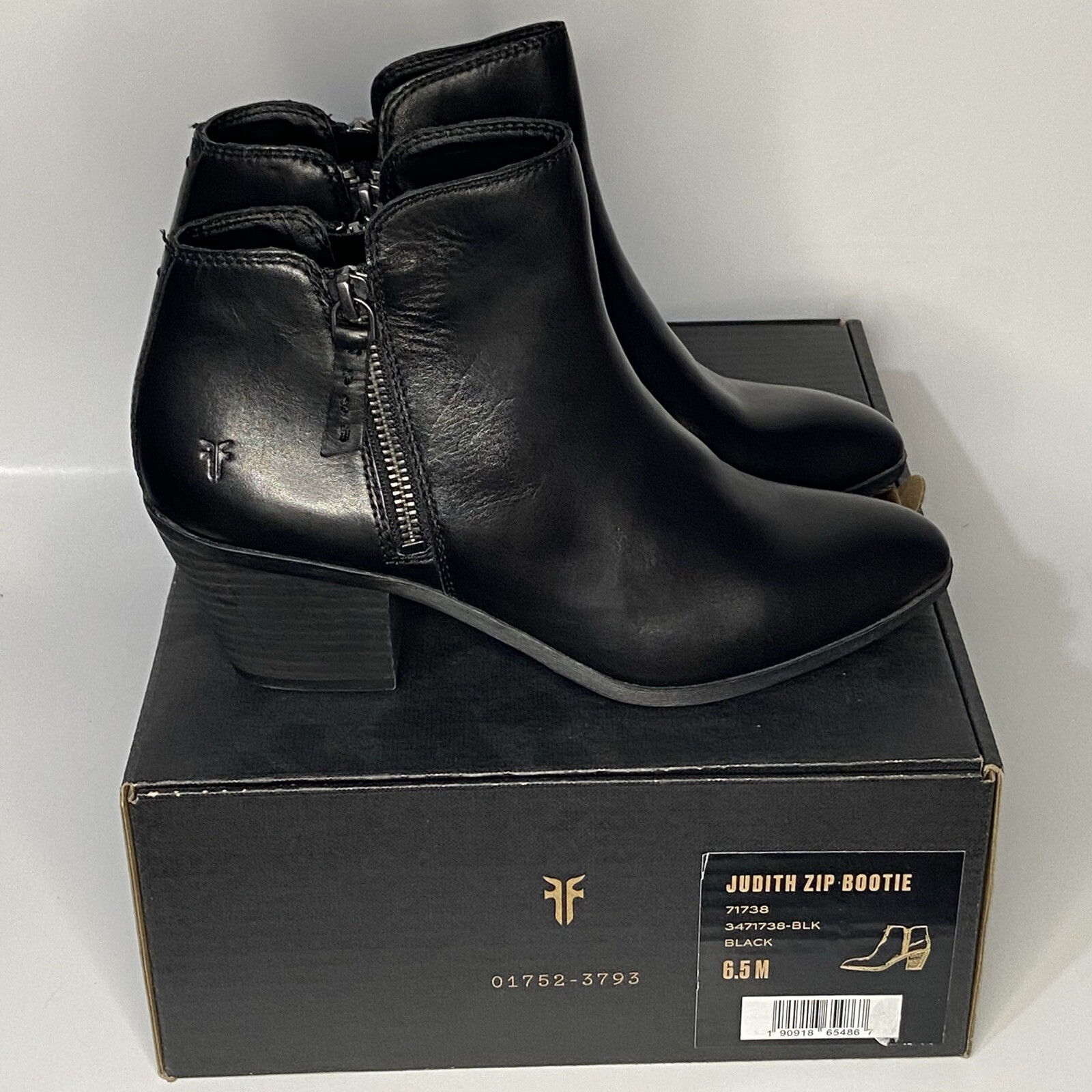 frye judith zip bootie black