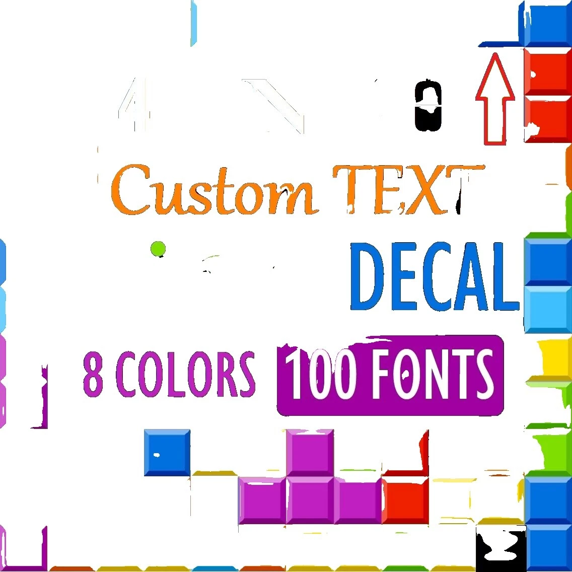 Números y letras de Vinilo Calcomanías decorativas y vinilo arte