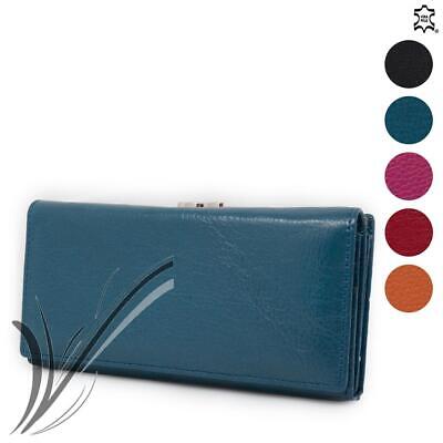 Portafoglio grande vera pelle donna borsellino portamonete per