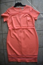 New Women's Boutique + Plus Size 2X Mesh Insert Coral Peach Dress Machine Wash