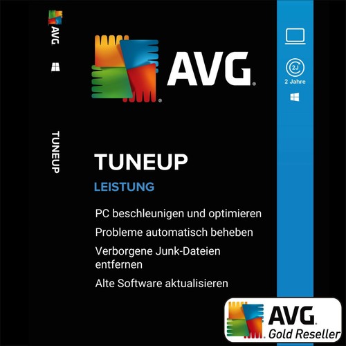 AVG PC TuneUp 2024 3 PC 2 ans / TuneUp Utilities | Version complète/mise à niveau | UE DE - Photo 1/4