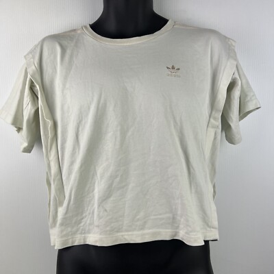 Adidas Adicolour Clean Classics T-Shirt Womens 12 White/Cream 50/51