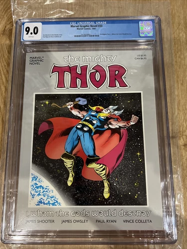 MARVEL GRAPHIC NOVEL 33 CGC 9.0 Mighty Thor! I Whom  Gods destroy comic graded