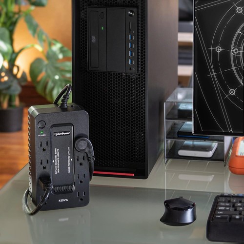 CyberPower ST425 Standby UPS System, 425VA/260W, 8 Outlets, 425VA, Black - Picture 6 of 10