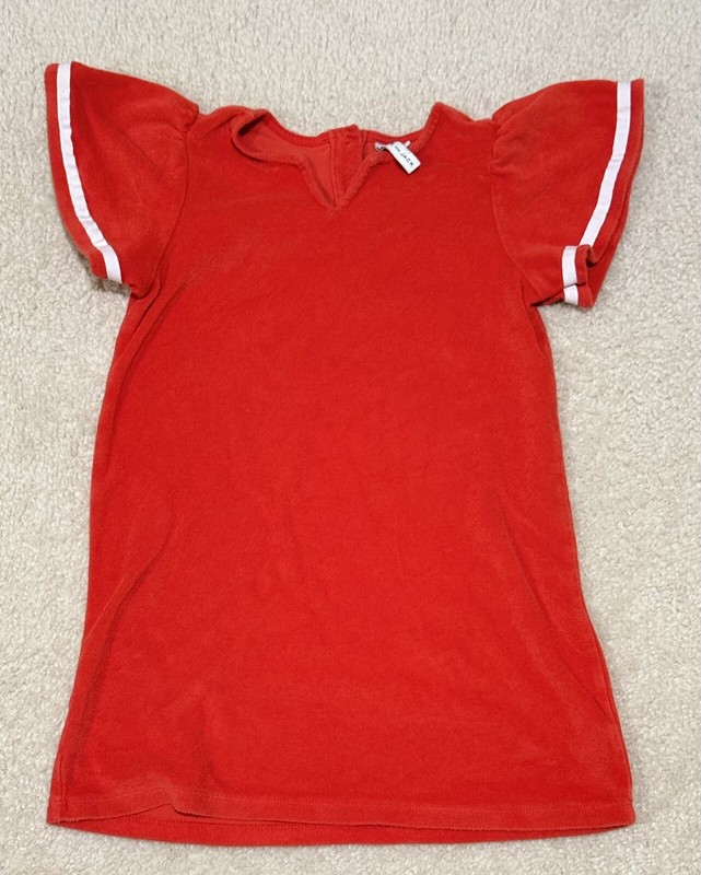 Janie & Jack Red Terry Cloth Dress Size 6