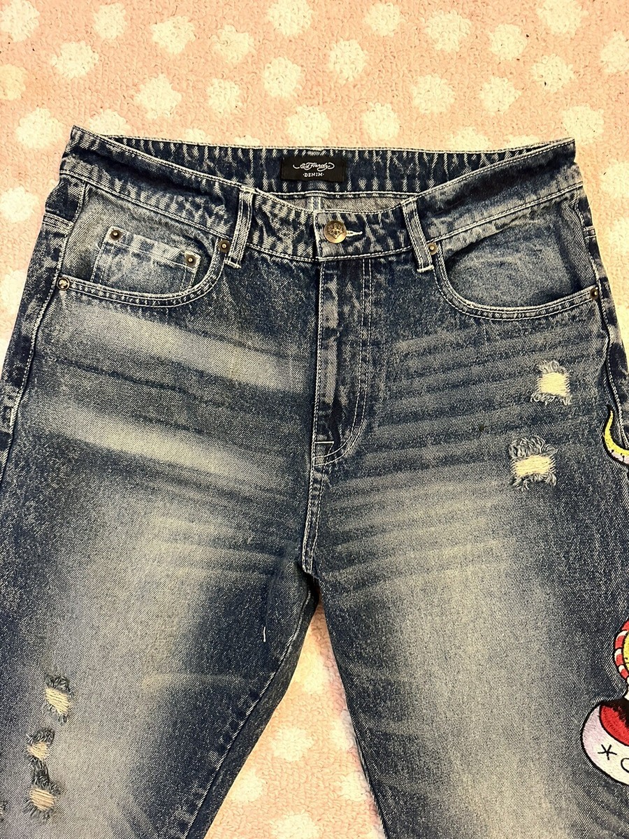 Rare Ed Hardy Denim Jeans New York City Skull Eagle Mens Rare Ed Hardy Denim Jeans New York City Skull Eagle Mens