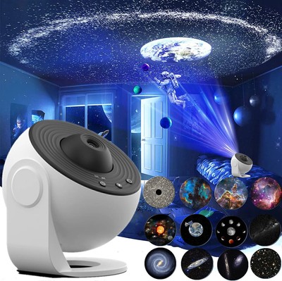 New LED Galaxy Projector Starry Night Light Moon Star Sky Nebula Projection Lamp