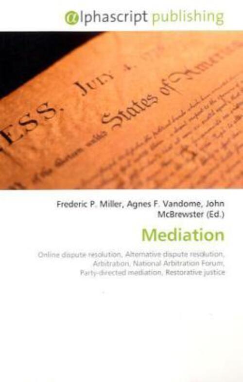 Frederic P. Miller (u. A.) | Mediation | Taschenbuch | Englisch