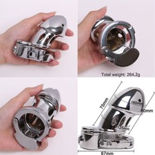 Male Stainless Steel Chastity Device Belt Metal Cage Lock Restraint Ring Bondage