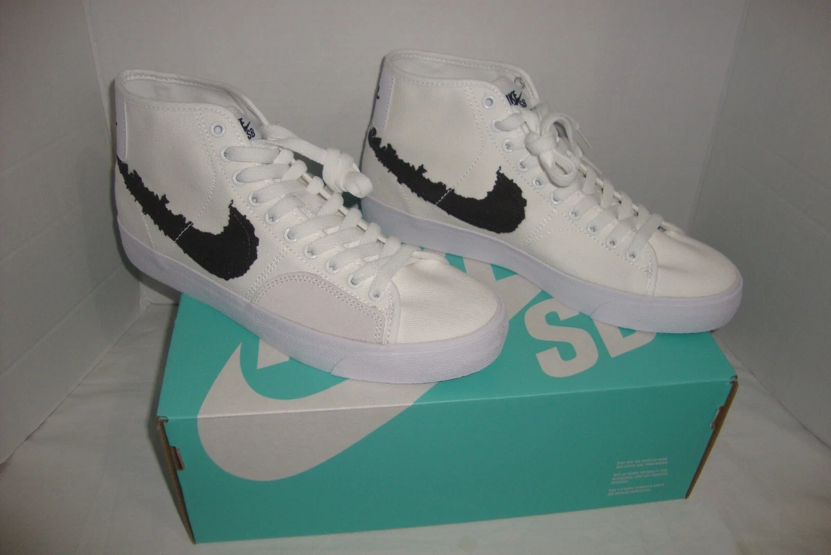 Nike SB Blazer Court Mid Premium White Black Men’s Size 10 Skater Streetwear Gym Nike Blazer Court SB White Black for Sale | Authenticity  main image 3
