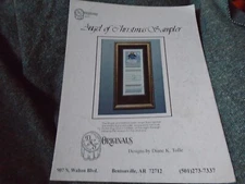 DKT ORIGINALS ~ ANGEL OF CHRISTMAS SAMPLER LEAFLET ~ CROSS STITCH PATTERN 