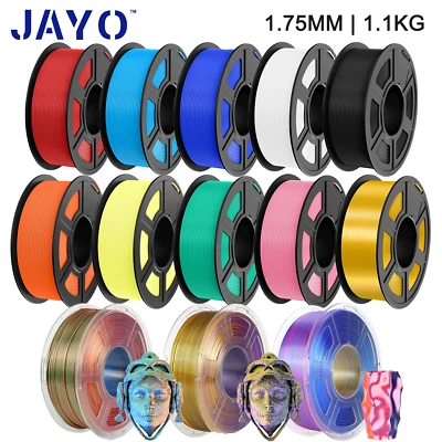 【Buy 5 Pay 3】JAYO 3D Printer Filament 1.75mm 1.1KG High Speed PLA+ PETG SILK PLA - image 1 of 4