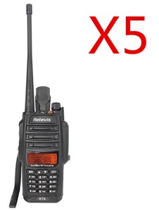 5pcs-Dual-Band-5-3-1W-VHF136-174MHz-UHF400-520MHz-FM-RT6-Radio-Cable