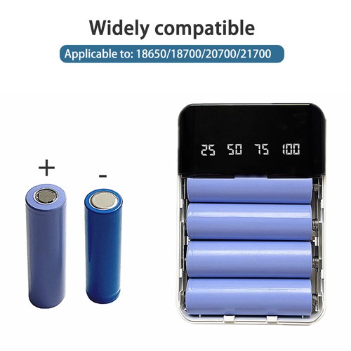 21700 18650 boîtier batterie à faire soi-même boîtier banque d'alimentation chargeur coque 4 fentes pour smartphones - Photo 9 sur 18