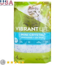 Mini Crystal Unscented Cat Litter 4lb Fast Absorb Low Dust Odor Control New