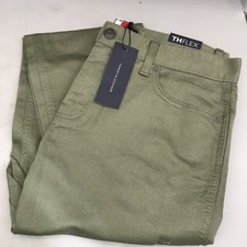 Tommy Hilfiger Mens Th Flex Chino Pants Olive Size 34x30 Brand New