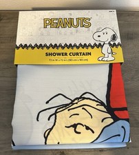 Peanuts Shower Curtain 72X72 Inches 100 Polyester Multicolored New