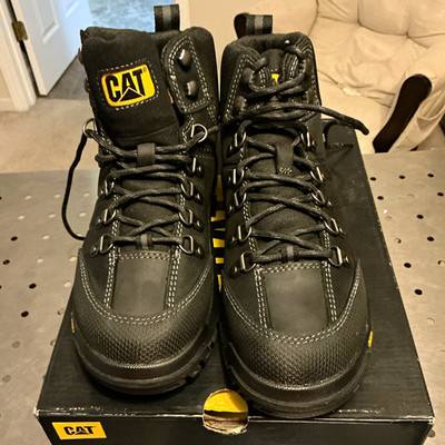 Caterpillar Threshold WP Soft Toe EH Work Boots Black Men's 6.5 Medium P74129