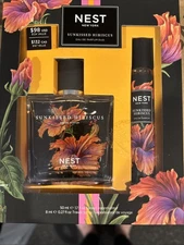 NEST NEW YORK Sunkissed Hibiscus EAU DE PARFUM DUO Set 1.7 SPRAY & TRAVEL 0.27oz