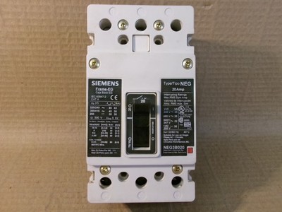 NEW ITE SIEMENS NEG3B020 3 POLE 20 AMP 480V CIRCUIT BREAKER NNB