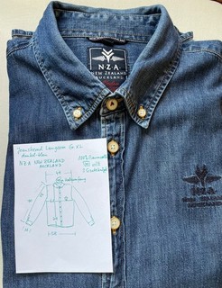 Hemd Jeanshemd Langarm dunkel blau Gr. XL von N Z A NEW ZEALAND AUCKLAND