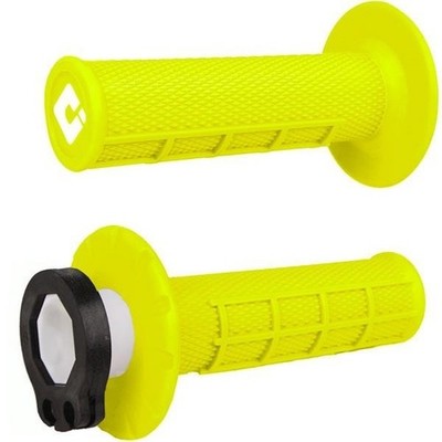 ODI Half Waffle MX Lock-On Griffset Flo-Yellow Für Yamaha TW 200 2001-2024