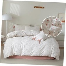 Cotton Floral Duvet Cover Full Size Full 80"x90" A1 01-3 Bow Tie Pink Floral