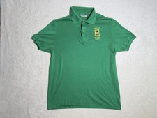 VTG 70s 80s UO Stedman Oregon Ducks Alumni Band Polo Shirt Sz M Green USA Made