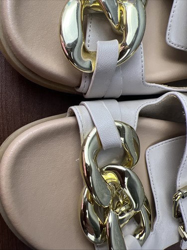 Vaneli Sandalen Farasy Goldakzente Größe 7 Slipper beige Urlaub Kreuzfahrt Strand - Bild 9 von 12