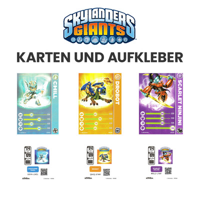 Skylanders Giants Karten & Aufkleber Auswahl