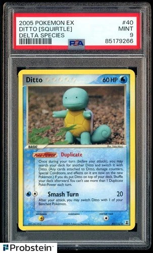 2005 Pokemon Ex Delta Species #40 Ditto [Squirtle] PSA 9 MINT