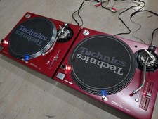 Technics SL-1200 MK3D Set of 2 Red Custom Paint working