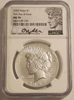 2023 Peace Dollar $1 NGC MS70 FDOI David J Ryder Signed Label
