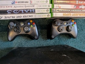 HUGE XBOX 360 S Lot w/ 40 Games, 2 Controllers, 2 Consoles, Cables - UNTESTED