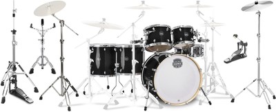 Mapex MXAR628SCLTPB Armory Stage+ Shell Set Piano Black Kessel Hardware