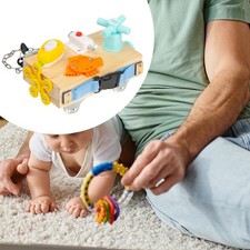 Tableau d'activités en bois, jouet éducatif de voyage pour enfants
