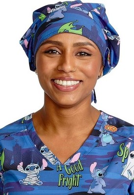 Tooniforms Men & Women Print Bouffant Scrubs Hat TF514, One Size, A Good Fright