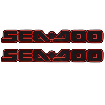 Sea Doo Boat Logo Decal | Red Black Stickers (Pair)