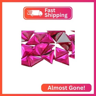 Allstarco 13mm Flat Back Triangle Acrylic Rhinestones Plastic Gems Plastic Costu