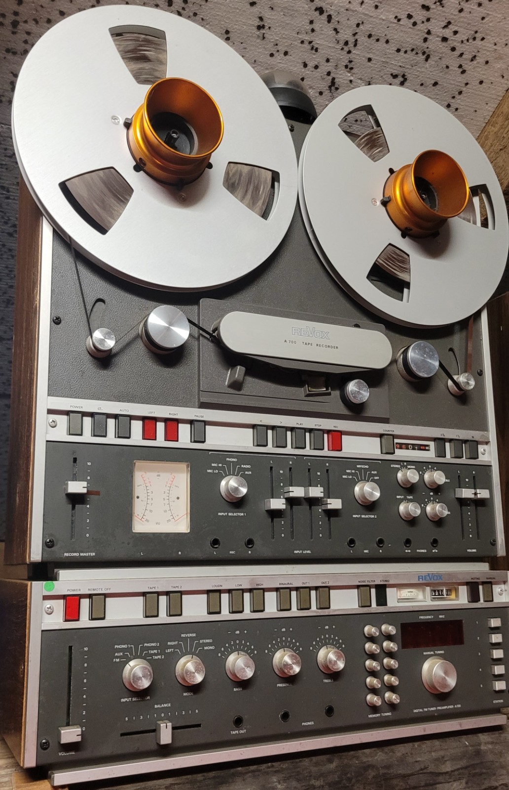 Seltene Revox  A700 2-Spur  Bandmaschine mit A720 Tuner Preamplifier